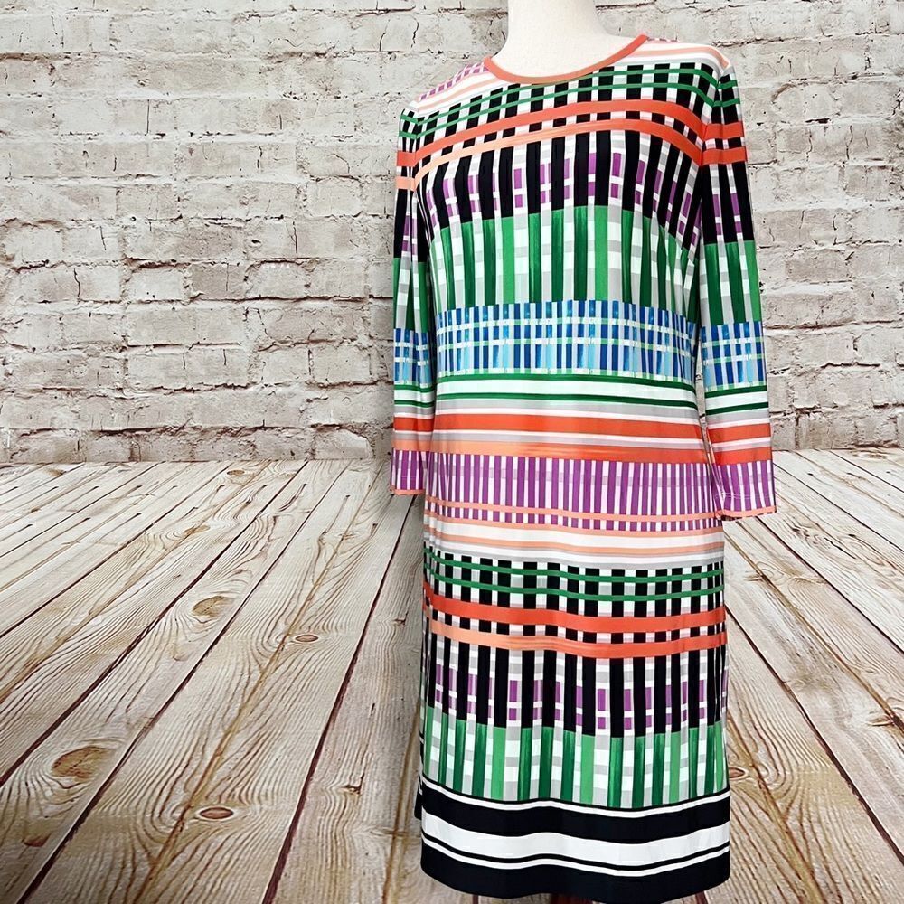 Eliza J mod sheath pencil dress colorful